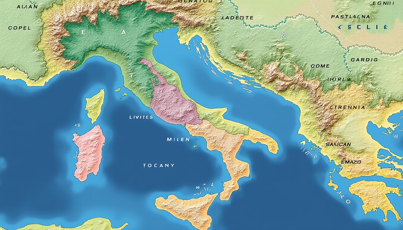 découvrez la carte de l'italie : régions, villes principales, frontières, merveilles naturelles et informations géographiques essentielles pour mieux comprendre ce pays emblématique d'europe.
