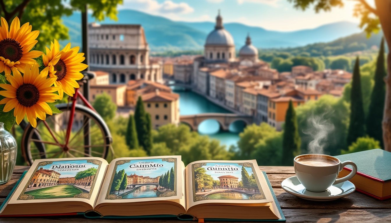 partez pour un voyage littéraire inoubliable à travers l’italie en explorant ses chefs-d’œuvre littéraires emblématiques, découvrez la richesse culturelle et les paysages fascinants de la péninsule à travers les plus grands auteurs et romans italiens.