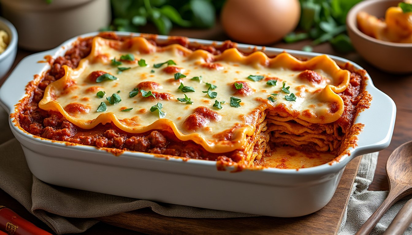découvrez la véritable recette des lasagnes italiennes, un plat savoureux à base de pâtes, viande, sauce tomate et fromage gratiné. parfait pour un repas convivial en famille ou entre amis !